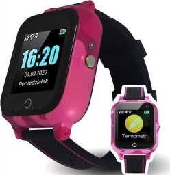 Smartwatch GoGPS K27T Czarno-różowy  (K27TPK)