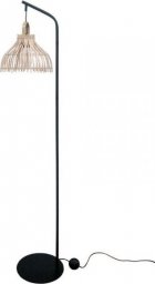 Lampa podłogowa DKD Home Decor Lampa Stojąca DKD Home Decor Czarny Metal Brązowy Rattan (40 x 40 x 160 cm)