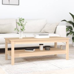 vidaXL Stolik kawowy, 110x50x40 cm, lite drewno sosnowe