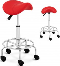  Physa Taboret stołek hoker kosmetyczny siodłowy na kółkach Frankfurt do 150 kg czerwony Taboret stołek hoker kosmetyczny siodłowy na kółkach Frankfurt do 150 kg czerwony