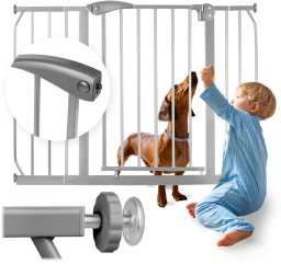 Barierka bramka zabezpieczająca szara Nukido 718301