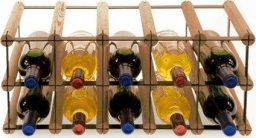  Wamar-Sosenka Regał na wino Stojak na 10 Butelek Szklanych/ PET  RW-8/ 5x2  Brązowy Metal + Drewno RW-8-5x2-10_O_BR