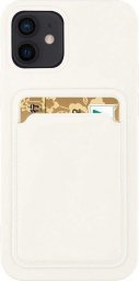  Hurtel Card Case silikonowe etui portfel z kieszonką na kartę dokumenty do Samsung Galaxy S22+ (S22 Plus) biały