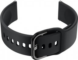  Pasek gumowy do smartwatch 18mm - czarny/czarny