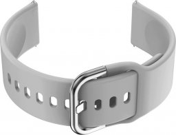  Pasek gumowy do smartwatch 20mm - szary/srebrny