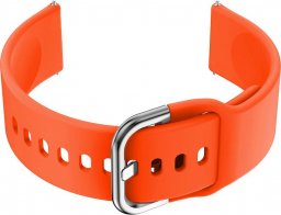  Pasek gumowy do smartwatch 20mm - pomarańczowy/srebrny