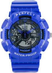 Zegarek ZEGAREK MĘSKI PERFECT SHOCK (zp219e) - blue