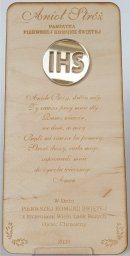 details Podziękowanie pamiątka chrzest komunia koperta DL