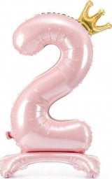  PartyDeco Stojący balon foliowy 2 84cm jasny różowy