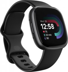 Smartwatch Fitbit Fitbit by Google Versa 4 czarno-grafitowy zestaw prezentowy