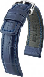 Hirsch Niebieski pasek skórzany 20 mm Grand Duke 02528080-2-20 (L)