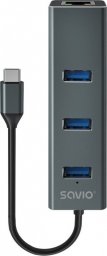 HUB USB Savio 1x RJ-45  + 3x USB-A 3.0 (SAVIO AK-57)