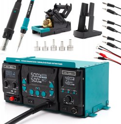 Techrebal PROFESJONALNY ZESTAW STACJA HOT-AIR ZASILACZ 3W1