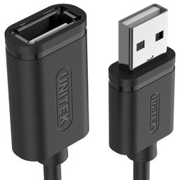 Kabel USB Unitek USB-A - USB-A 1.5 m Czarny (Y-C449GBK)