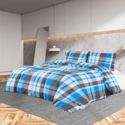 vidaXL vidaXL Zestaw pościeli, niebiesko-szary, 260x240 cm, bawełna