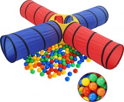  vidaXL vidaXL Tunel do zabawy dla dzieci, z 250 piłeczkami, kolorowy