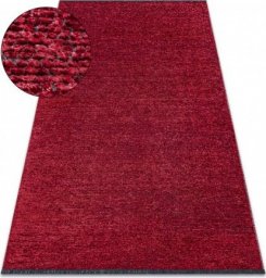  Dywany Łuszczów Dywan FLORENCE 24021 Jednolity, glamour, płasko tkany, frędzle - czerwony, 78x150 cm