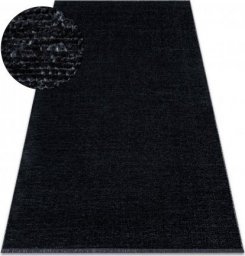  Dywany Łuszczów Dywan FLORENCE 24021 Jednolity, glamour, płasko tkany, frędzle - czarny, 78x150 cm