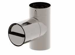 SpiroFlex Trójnik TURBO dwuścienny 60/100 z deklem nierdzewny