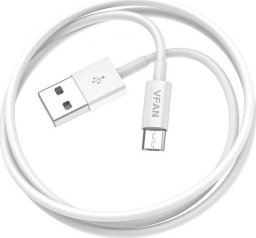 Kabel USB Vipfan USB-A - microUSB 1 m Biały (6971952431232)