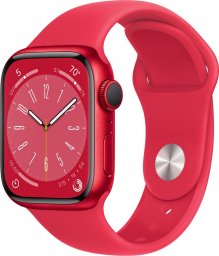 Smartwatch Apple Watch 8 GPS 41mm Red Alu Sport Czerwony  (MNP73WB/A)