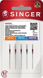 Singer Igła SINGER N2020 -12/80-14/90-16/100 blister 5szt