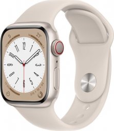 Smartwatch Apple Watch 8 GPS + Cellular 41mm Starlight Alu Sport Beżowy  (MNHY3WB/A                      )