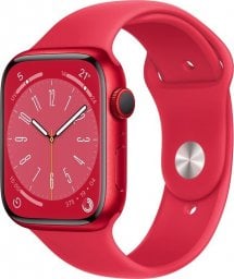 Smartwatch Apple Watch 8 GPS + Cellular 45mm Red Alu Sport Czerwony  (MNKA3WB/A                      )