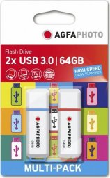 Pendrive AgfaPhoto Color Mix (2 szt.), 64 GB  (10556)