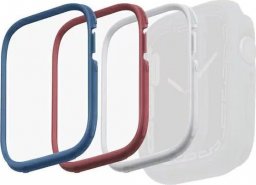  Uniq Ramka UNIQ do etui Moduo Apple Watch 4/5/6/7/8/SE 44/45mm Niebieski-Czerwony-Biały/Blue-Red-White [3 PACK]