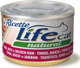 Life Pet Care LIFE CAT pusz.150g TUNA + BEEF + HAM LA RICETTE /24