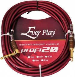 Kabel Ever Play Jack 6.3mm  - Jack 6.3mm 3m czerwony (52342)