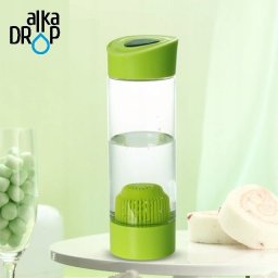 AlkaDrop Butelka alkalizująca z filtrem na 61 dni - zielona