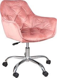 Krzesło biurowe SIGNAL MEBLE Fotel obrotowy Q-190 VELVET antyczny róż SIGNAL