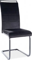  SIGNAL MEBLE Krzesło H-441 VELVET czarne na płozie
