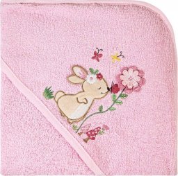  Eurofirany Ręcznik dziecięcy bawełniany z aplikacją Królik BABY 50X90 różowy