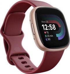 Smartwatch Fitbit Versa 4 Bordowy  (FB523RGRD)