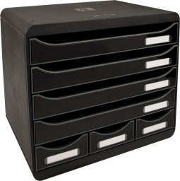 Exacompta Exacompta Organizer na biurko Store-Box z 7 szufladami, czarny, połysk