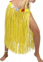  Guirca Spódnica hawajska z kwiatami żółta długa strój