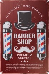 Activeshop TABLICA OZDOBNA BARBER B030