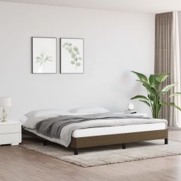  vidaXL vidaXL Rama łóżka, ciemnobrązowa, 180 x 200 cm, obita tkaniną