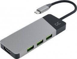 Stacja/replikator Green Cell Hub adapter USB-C Connect 3xUSB 3.1 HDMI 4K 60Hz USB-C PD 85W