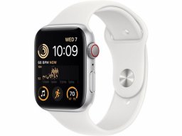 Smartwatch Apple Watch SE 2022 GPS + Cellular 44mm Silver Alu Sport Biały  (MNQ23EL/A)