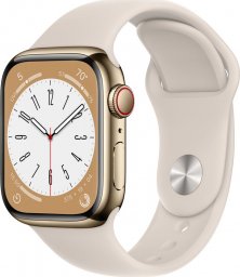 Smartwatch Apple Watch 8 GPS + Cellular 41mm Gold Stainless Steel Sport Beżowy  (MNJC3FD/A)
