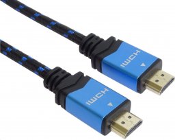 Kabel PremiumCord HDMI - HDMI 0.5m niebieski (kphdm2m05)
