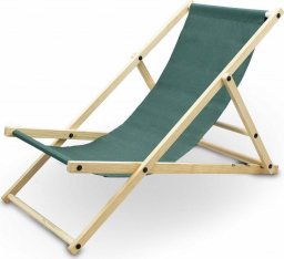  Bituxx Zielone Krzesełko plażowe leżak ogrodowy drewniany Składany z regulacją wysokości