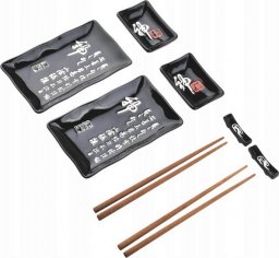 Mondex Zestaw do sushi Kaligrafia czarny, 8 elementów - Mondex