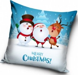Carbotex Poszewka 40x40 świateczny wzór mikołaj Merry Christmas