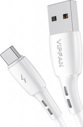 Kabel USB Vipfan USB-A - USB-C 2 m Biały (X05TC-2m-white)