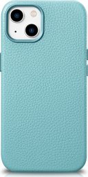  iCarer iCarer Litchi Premium Leather Case skórzane etui iPhone 14 magnetyczne z MagSafe zielony (WMI14220709-GN)